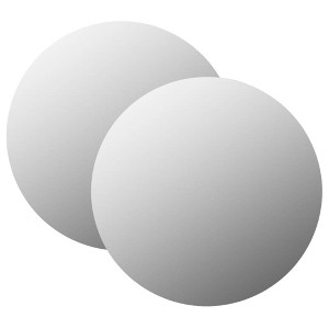 Aghana Digitals 2-Piece Round Synthetic Glass Wall Mirrors, 27.6 Inch Diameter with Mirror Finish - - 1 of 4
