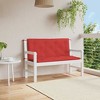 vidaXL Indoor/Outdoor Bench Cushions 2 pcs, Non-slip, Water-Repellent, Red 47.2"x19.7"x2.8" - 2 of 4