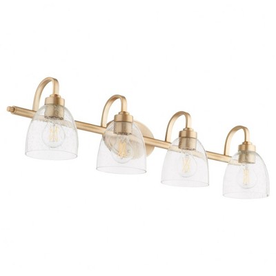 Quorum Lighting Reyes 4 - Light Vanity in  Aged Brass
