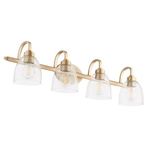 Quorum Lighting Reyes 4 - Light Vanity in  Aged Brass - 1 of 1