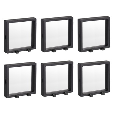 Unique Bargains ABS Frame 3D Display Jewelry Box with Base 6 Pcs
