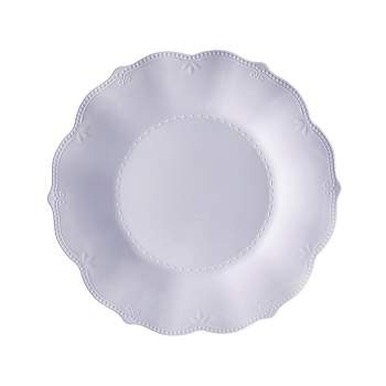 Silver Spoons Round Embossed Serving Trays for Party, Heavy Duty Disposable Platter, 14", (1 PC), Chateau Collection
