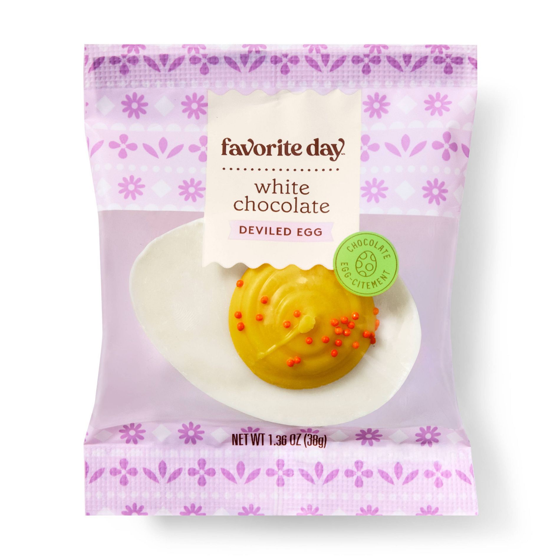 Spring Easter White Chocolate Deviled Egg - 1.36oz - Favorite Day™