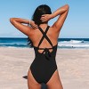 Women's High Neck Crossback Tummy Control One-Piece Swimsuit - Cupshe - 3 of 4