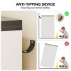 Storage Cabinet with 4 Drawers and Double Doors, Freestanding Wardrobe with Hanging Rod, Floor Standing Organizer for Bedroom, Living Room - 4 of 4