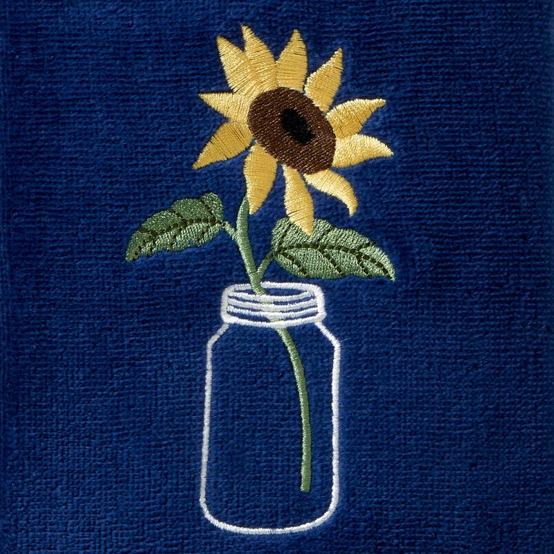 2pk Sunflower in a Jar Hand Towel Blue - SKL Home, 4 of 7