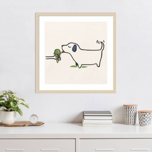 Amanti Art Mutt Dog Luv I by June Erica Vess Framed Wall Art Print - 1 of 4