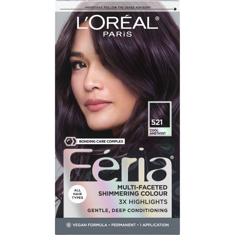 Photos - Hair Dye LOreal L'Oreal Paris Feria Permanent Hair Color Gel - Cool Amethyst 