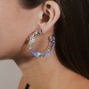 SHINE by Sterling Forever 1.75" Resin Flat Hoop Earrings - 2 of 4