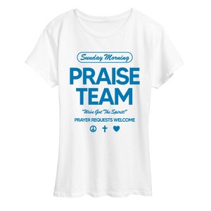 Women's - Instant Message - Sunday Morning Praise Team Short Sleeve Graphic T-Shirt - 1 of 4