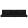vidaXL 2-Seater Loveseat/Sleeper Sofa Bed in Black Velvet - Convertible Couch for Living Room, Studio, Office with Wooden Frame - 4 of 4