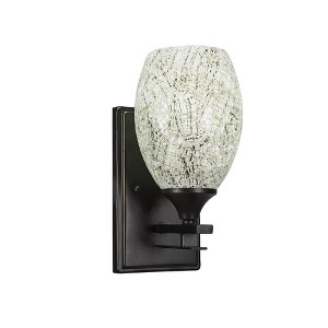 Toltec Lighting Uptowne 1 - Light Sconce in  Dark Granite with 5" Natural Fusion Shade - 1 of 1