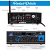 Pyle PTA2 Mini Stereo Power Amplifier with Bluetooth, USB/SD, and FM Radio - 2 x 40 Watt - 2 of 4
