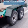 2 Pack Trailer Fenders for 13"-15" Tires, 72-7/8"x10-1/4"x13" 14-Gauge Double Axle Fenders - 2 of 4