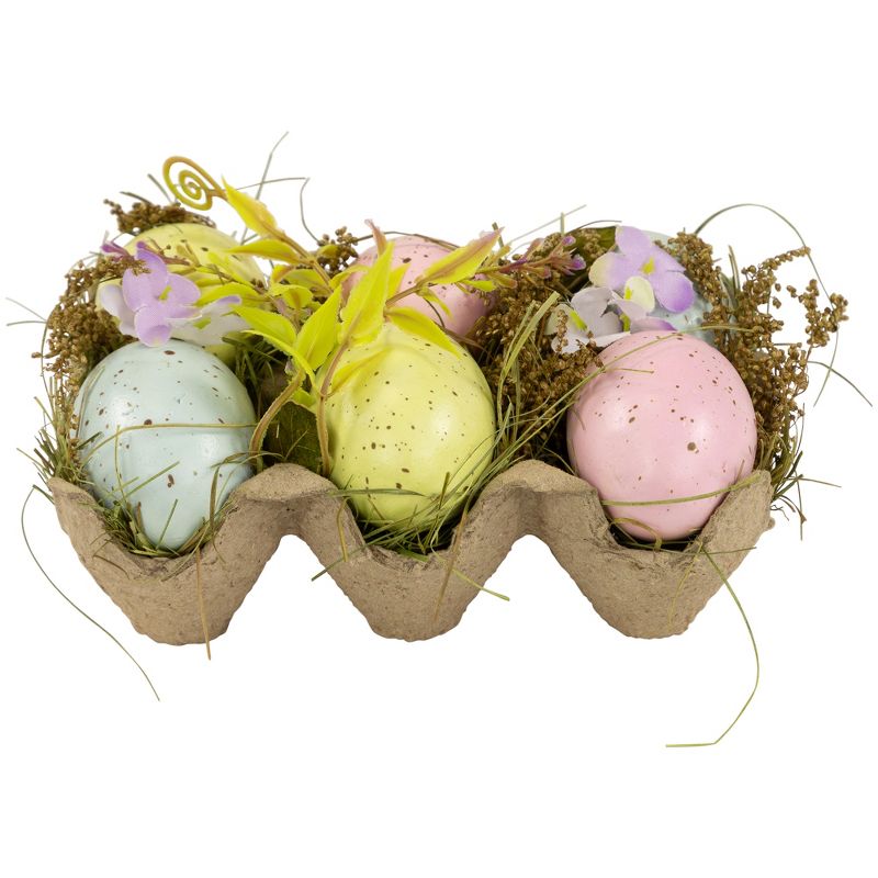 Northlight Speckled Easter Eggs with Carton Decoration - 6" - Set of 6, 1 of 7