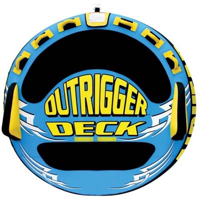 Airhead Outrigger Inflatable Triple Rider Boat Lake Towable Deck Tube | AHOU-3