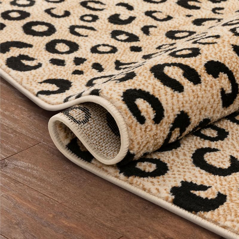Well Woven Dulcet Leopard Animal Print Black Area Rug, 6 of 8