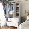 Famapy 2-Doors Armoire With Hanging Rod and Mirror 2 Drawers - 2 of 4