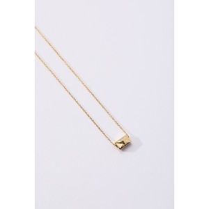 Tiny Tags Valentine's Day 14K Gold Ion Plated Love Letter Pendant Necklace - Gold - 1 of 4
