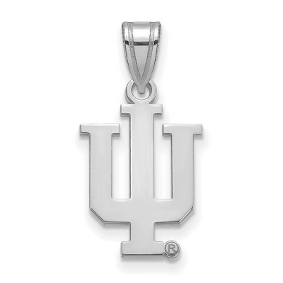 Black Bow Jewelry 14k White Gold Indiana Hoosiers NCAA Medium Pendant