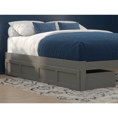 Gray Twin Solid Hardwood Underbed Storage Drawers