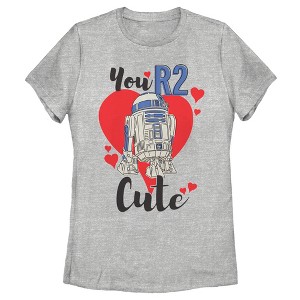 Women's Star Wars Valentine's Day You R2 Cute T-Shirt - 1 of 4