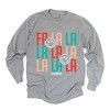 S.W.Smiley Fa La La - Womens Garment Dyed Long Sleeve - 2 of 3