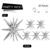 PartyWoo Foil Balloons Silver Star Iridescent Starburst Point 22 Inch 6 pcs - 4 of 4
