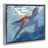 Stupell Industries Deep Ocean Sea Turtle Floating Frame Canvas Art - 2 of 4