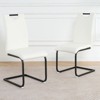 NicBex Modern Dining Chairs with Faux Leather Padded Seat,Armless Chairs with Chrome Metal Legs for Kitchen,Living Room - 2 of 4