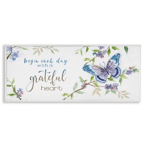 Stupell Industries Begin Day with Grateful Heart, 30" x 13" - 1 of 4