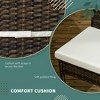 4 PE Rattan Outdoor Dining Chairs with Cushions, Patio Wicker Dining Chairs with Backrest - 4 of 4