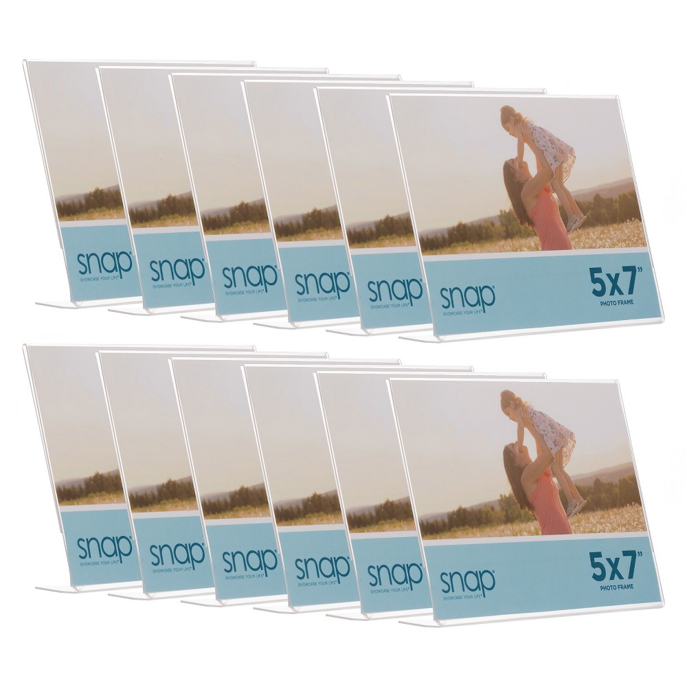 Photos - Photo Frame / Album SNAP  7"x5" Clear Bent Frames(Set of 12)