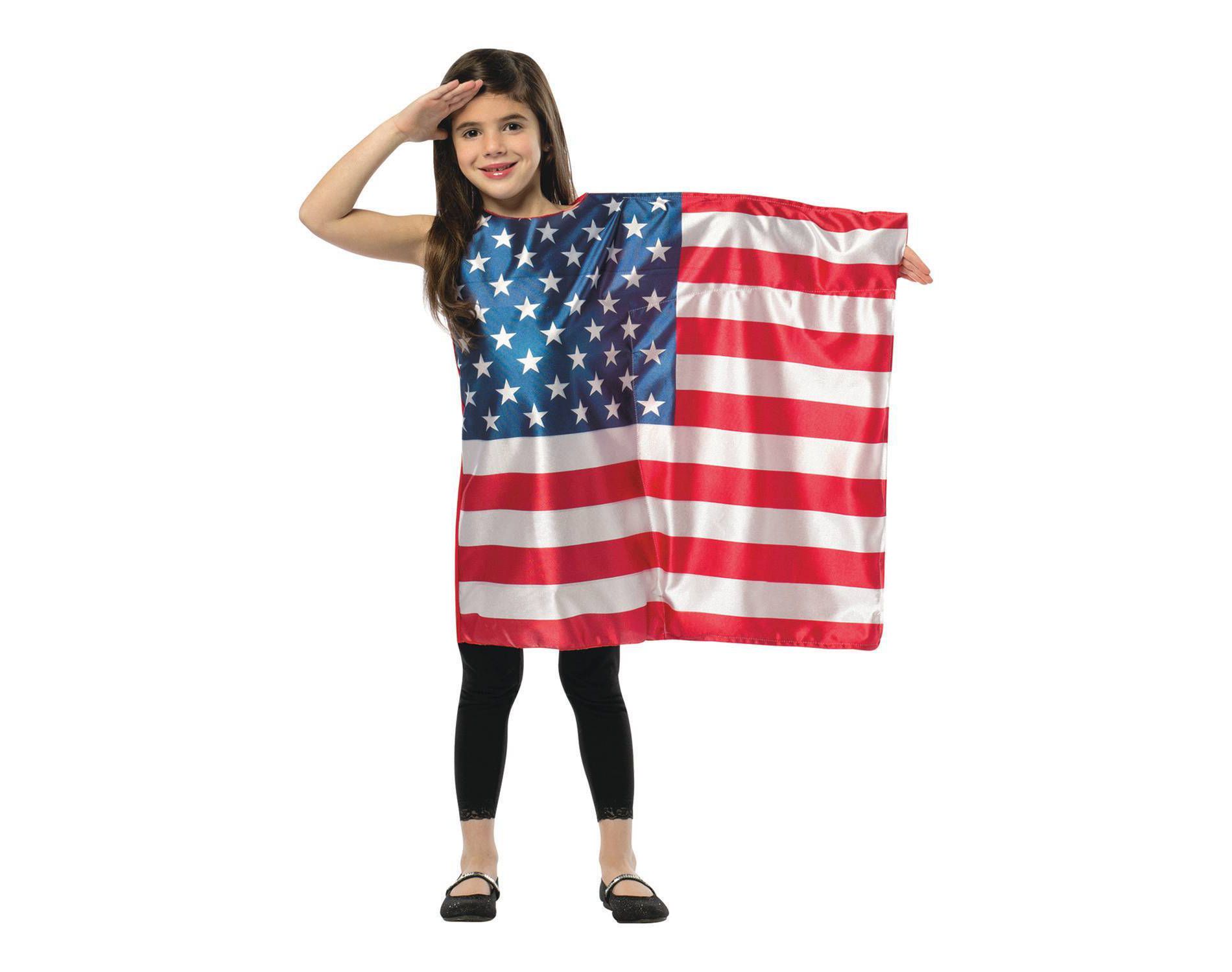 Imposta Costumes Kids' USA Flag Costume Dress Red 7-8