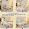 SEVOBAL Human Dog Bed Lazy Sofa Couch 5 Adjustable Position Sit Sleep Bed Fold Put In Bedroom Living Room Space Saving, White, 37.79"*36.61"*6.69" - 4 of 4