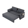NicBex Modern Pull Out Sofa Bed Velvet Convertible Sleeper Sofa with Storage Pockets and Swivel Phone Stand for Living Room - 3 of 4