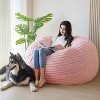 MAXYOYO Giant Bean Bag Chair Bed for Adults, Convertible Beanbag High-Density Foam Filling, Machine Washable Cover, Pink - 3 of 4