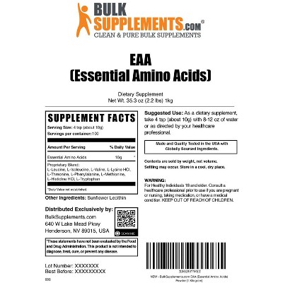 BulkSupplements Essential Amino Acids (EAA) Powder
