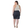 Plus Size Elastic Waistband Knee Length Skirt - 2 of 4