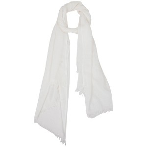 Anna-Kaci Lightweight Solid Cotton Linen Scarf Large Long Gauze Beach Wrap Shawl 78 Inches - 1 of 4