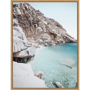 Amanti Art Ikaria Seychelles Beach by Bella Eve Canvas Wall Art Print Framed - 1 of 4