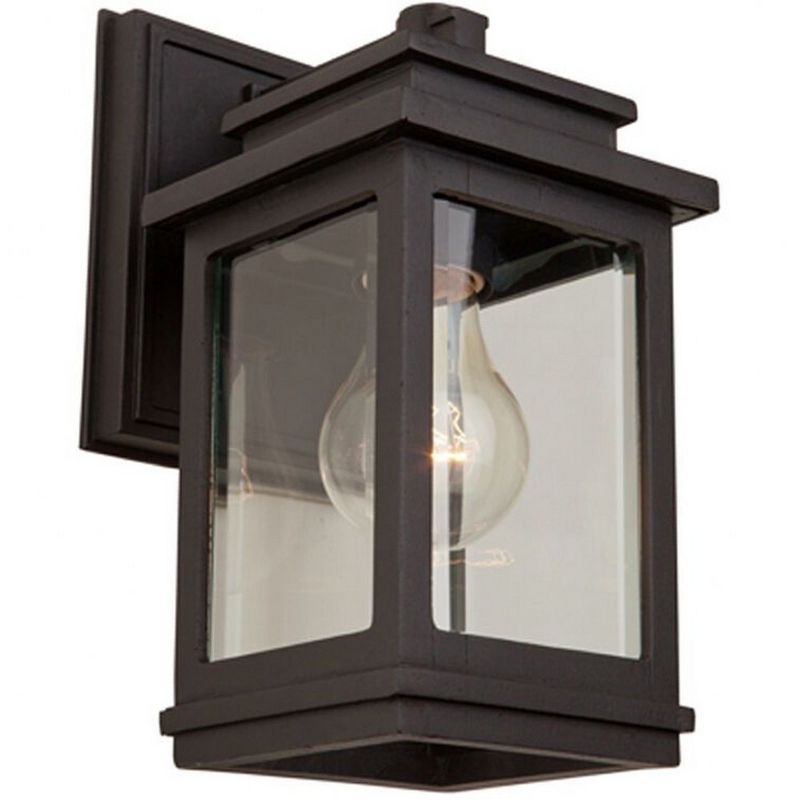 Oil Rubbed Bronze Outdoor Dimmable Sconce with Clear Glass