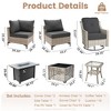 XIZZI 11-Piece Furniture Set with Rectangular Fire Pit Table, Sectional Sofa and Swivel Rocking Chairs, Furniture Set with Solar Coffee Table - 4 of 4