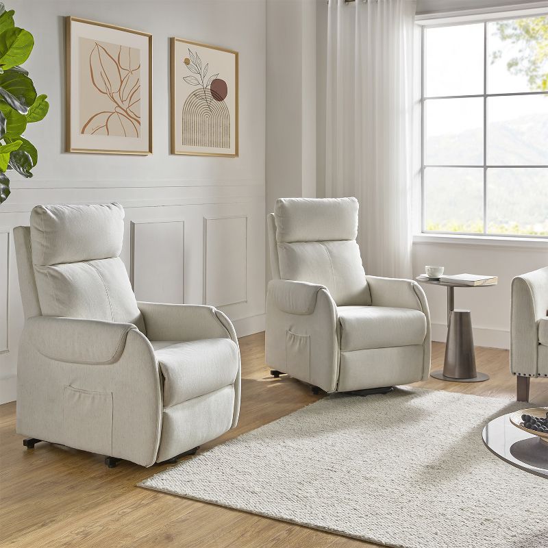 Set of 2 Miriam Upholstered Lift Assist Power Recliner Chair for Elderly | Artful Living Design, 2 of 11