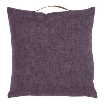 18"x18" Chenille with Handle Poly Filled Square Throw Pillow - Saro Lifestyle