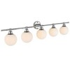 Elegant Lighting Cordelia 5 light Chrome and frosted white Bath Sconce - 2 of 4
