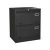 Anybear 23.60 x 17.70 x 23.60" 2 Drawer Filing Cabinet with Lock, Office Cabinet, Black - 2 of 4