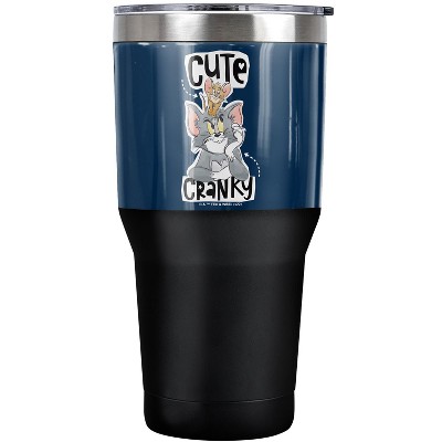 Tom And Jerry Cute And Cranky Steel Tumbler 30oz Coffee Travel Mug