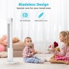 Tangkula 42" 80° Oscillating Quiet Cooling Tower Fan w/ 3 Wind Modes, LED Control Panel & 12H Timer, Remote Control White - 4 of 4