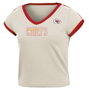 NFL Kansas City Chiefs Women's Cream Short Sleeve Baby T-Shirt